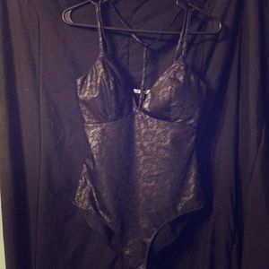 Black strappy bodysuit